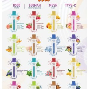 魅嗨 MEHA VBar 小白條一次性 (8500口 拋棄式電子煙款) (便攜款)